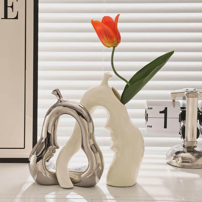 高级感奶油软装电视柜办公餐桌陶瓷花瓶布置拍照摄影道具装饰摆件,淘宝优惠券,粉丝福利购,淘宝优惠卷