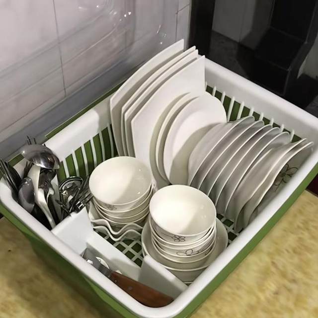 Extra large kitchen cupboard with cover plastic drainage bowl rack, household bowl box, dish sealed box, bowl and chopstick storage