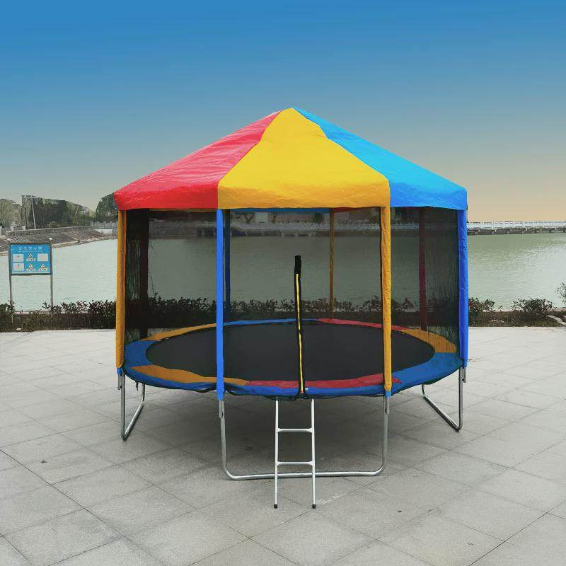 彩色蹦床蹦蹦大型圆形帐篷家用顶棚儿童成人弹跳遮阳户外摆摊跳床,淘宝优惠券,粉丝福利购,淘宝优惠卷