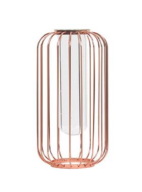 装饰批发新款简约现代几何形金属办公室桌面摆件厂家插花花篮花瓶