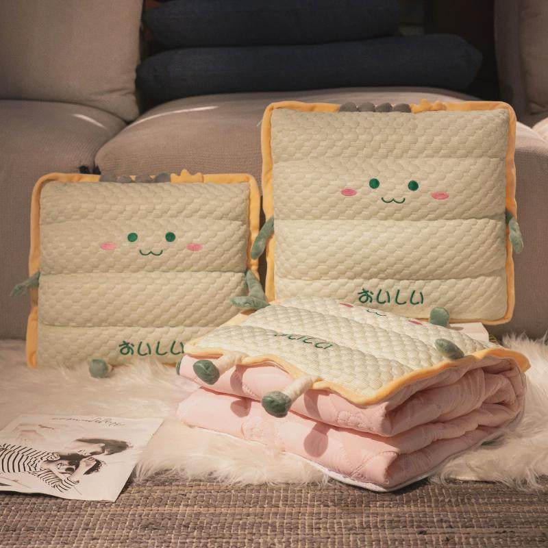 冰丝抱枕被子两用折叠毯子二一办公室午睡枕头汽车载沙发小靠枕,淘宝优惠券,粉丝福利购,淘宝优惠卷