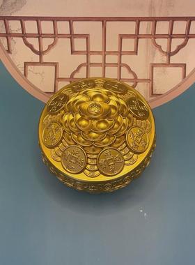 黄铜金蟾聚宝盆摆件客厅家用米缸工艺品办公室开业礼品铜制