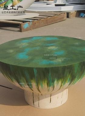 户外树脂家具座椅玻璃钢商场美陈彩绘异形创意艺术坐凳摆件雕塑