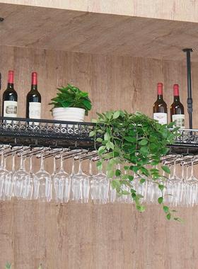 吧台红酒架子悬挂吊架装饰倒挂高脚杯架酒吧葡萄酒架置物架酒杯架