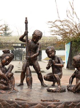 现代人物肖像雕塑城市商业步行街铜像中式民俗真人铸铜艺术品摆件