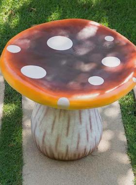 花园庭院装饰创意雕塑蘑菇桌椅摆件户外仿真工艺品布置园林别墅