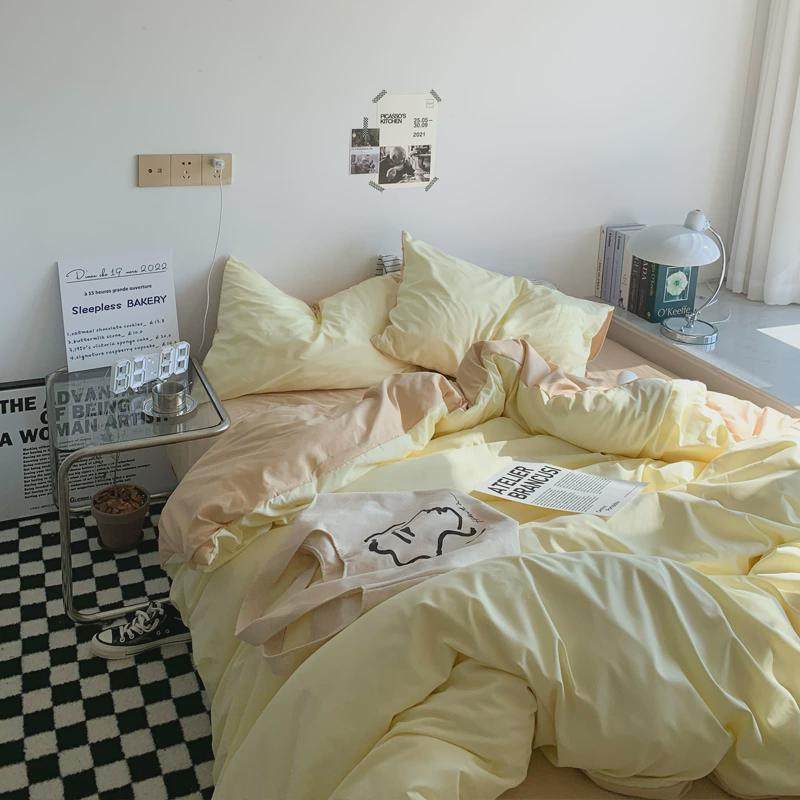 芝士奶茶~双拼水洗棉四件套1.8床上用品被罩单双人学生宿舍三件套,淘宝优惠券,粉丝福利购,淘宝优惠卷