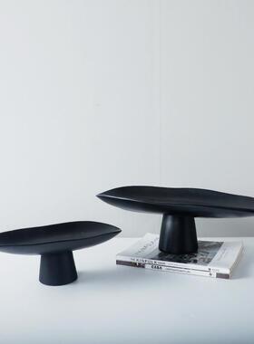 热销高脚树脂简约现代果盘创意客厅餐桌茶几收纳托盘摆件样板间装