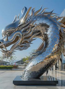 大型不锈钢雕塑厂家现代学校小区公园喷泉户外景观创意金属摆件