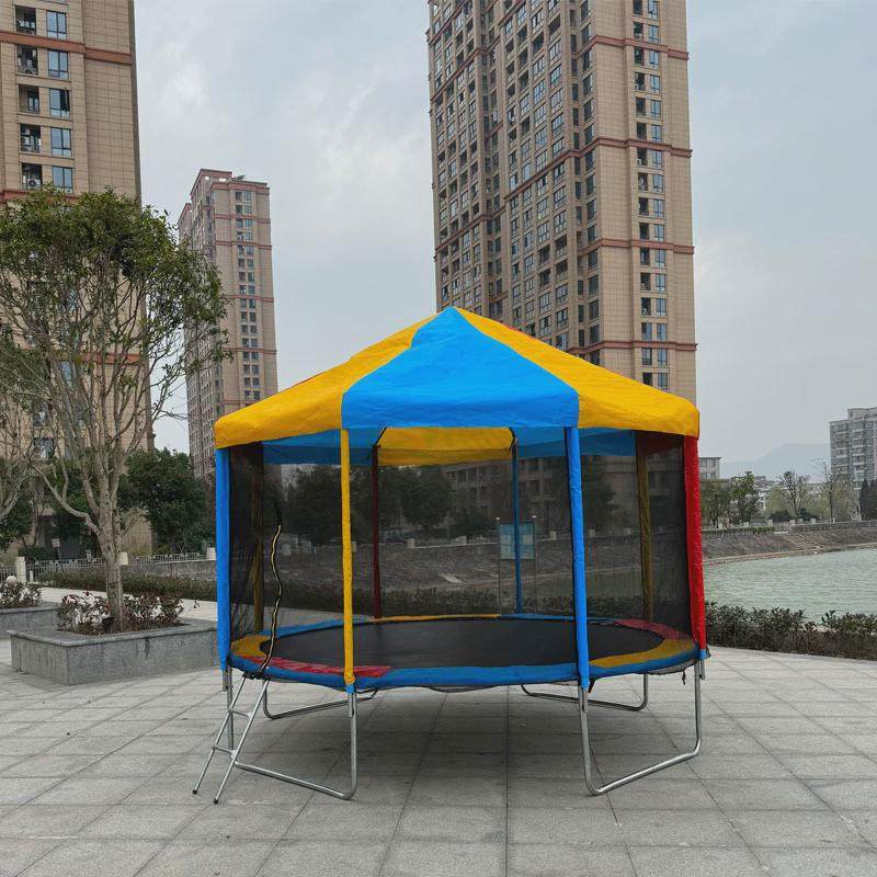 彩色蹦床蹦蹦大型圆形帐篷家用顶棚儿童成人弹跳遮阳户外摆摊跳床,淘宝优惠券,粉丝福利购,淘宝优惠卷