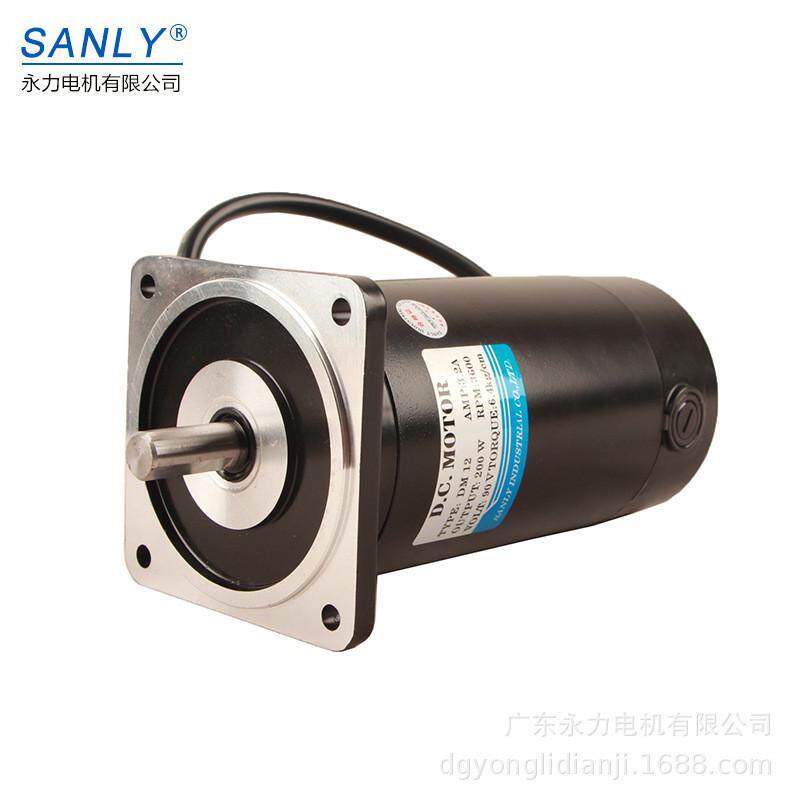 包邮厂家特销永力24v斜齿光轴200w直流电机低噪音减速调速电机 - 图2