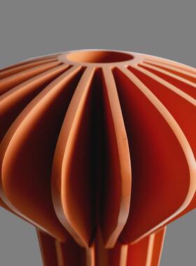 热销现代简约橙色蓝色摆件花器样板间创意售楼处书桌玄关艺术软装