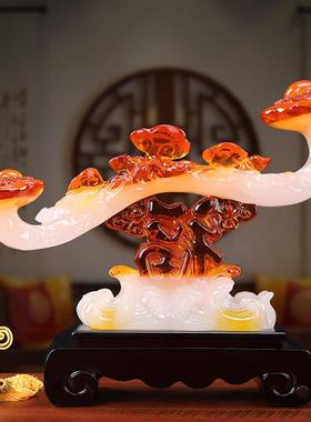 鸿福如意中式摆件创意树脂工艺品客厅公室家居装饰摆设商务礼品