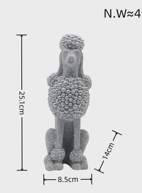 北欧轻奢风贵妇犬摆件客厅送礼摆设装饰用品乔迁新居工艺品样板房
