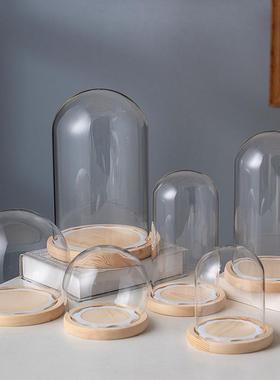 永生花颜茶语圆球形玻璃罩应援棒手办摆件展示盒EVA防脱落卡扣底