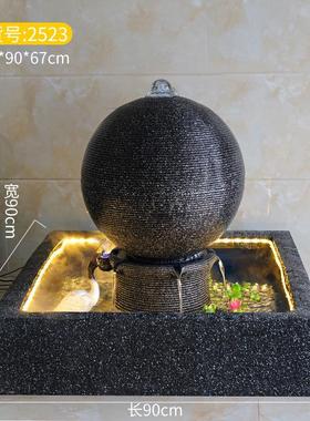欧式流水喷泉鱼缸酒店花园店铺水景球办公室装饰景观摆件开业礼品