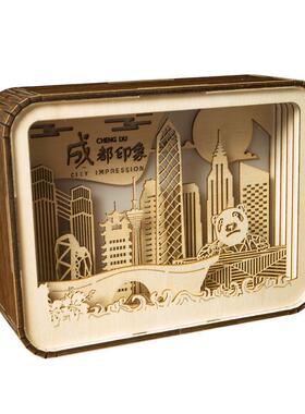 光影木雕灯3d立体来图定制氛围小夜灯文化创意礼品任意场景伴手礼