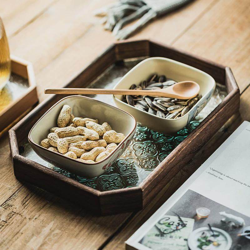 日式餐盘高颜值茶壶下午玻璃水杯蛋糕茶杯茶盘托盘长方形木质,淘宝优惠券,粉丝福利购,淘宝优惠卷