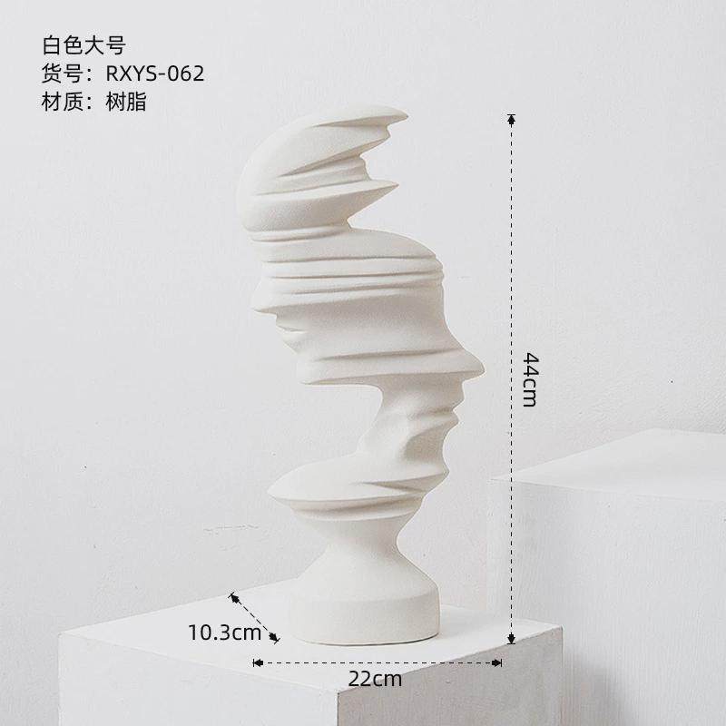 新中式轻奢抽象艺术感人脸树脂雕像摆件酒柜客厅家居电视柜装饰品,淘宝优惠券,粉丝福利购,淘宝优惠卷