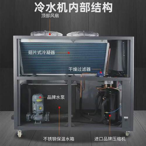 厂家工业冷水机风冷式冷水机注塑水冷机降温制冷设备油冷机冷却机 - 图0