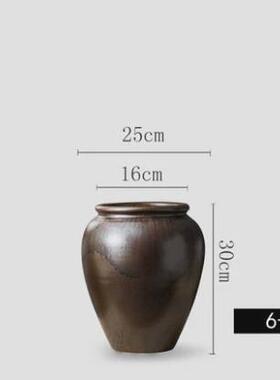 陶瓷花瓶摆件客厅电视柜复古装饰中式酒店陶罐落地大瓷瓶居家桌面