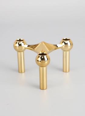 轻奢极简三角烛台北欧经典烛台分子复刻拼接烛台平衡烛台民宿软装