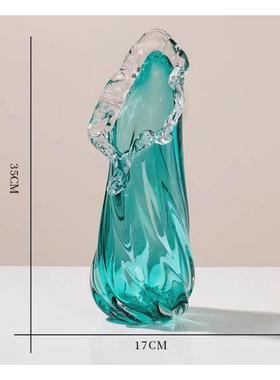 轻奢花瓶摆件简约现代客厅家居摆件茶几餐桌琉璃干花器北欧装饰品