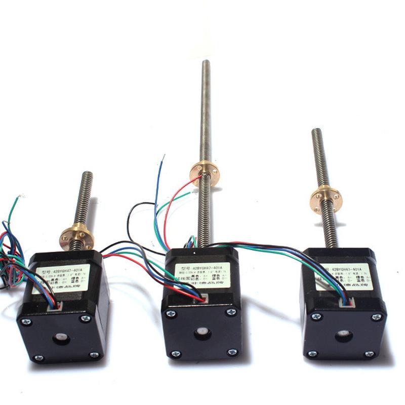 42电丝杆步进电机t型丝杆直线机长100mm/150mm/300mm轴8mm大扭矩 - 图2