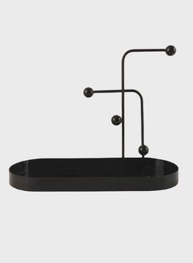 新中式金属异形收纳托盘摆件样板房办公室茶几客厅家居装饰品桌面