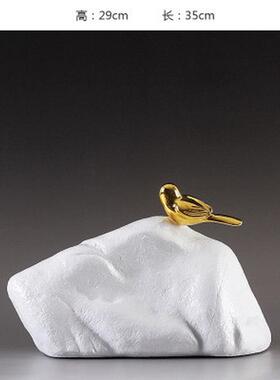 新中式创意工艺品摆件树脂假山家居装饰品客厅玄关样板房摆设礼品