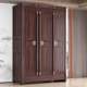Wujinmu new Chinese-style solid wood wardrobe household three, four, five and six door large wardrobe bedroom clothes storage storage cabinet