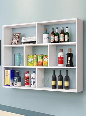热销餐厅酒柜酒店酒架壁挂柜隔板壁挂书架置物架装饰饭店多智高圆