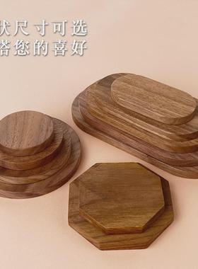 DIY薄款胡桃木底座盲盒手工摆件车载中控微缩造景模型 新车礼物