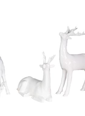 树脂工艺品套三欧式小鹿摆件创意摆件饰品婚庆喜庆软装
