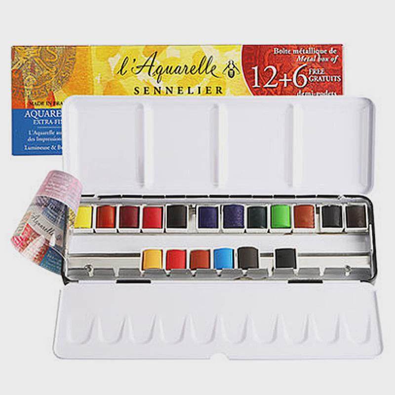 法国申内利尔固体水彩画颜料大师级色色色色色学生套装,淘宝优惠券,粉丝福利购,淘宝优惠卷