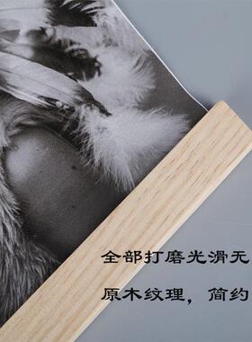 新款 挂轴杆海报挂杆装饰画木轴挂画夹挂历条吊松木