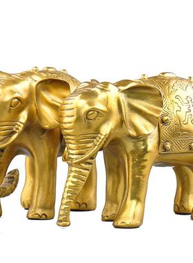 1s2j批发铜黄铜大象摆件吸水铜象一对家居办公室工艺开业礼品大象