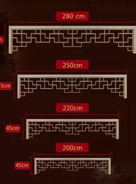 中式供应实木仿古门楣垭口厂家拐角花格古建吊顶花格镂空雕挂落