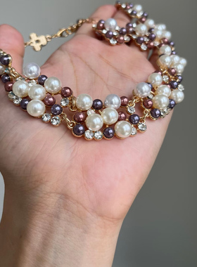 B.treasure 珍珠项链小众饰品中古饰品Vintage复古项链老钱风项链