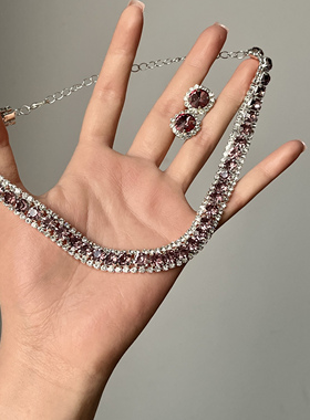 B.treasure 绿色项链小众饰品中古饰品Vintage复古项链老钱风项链