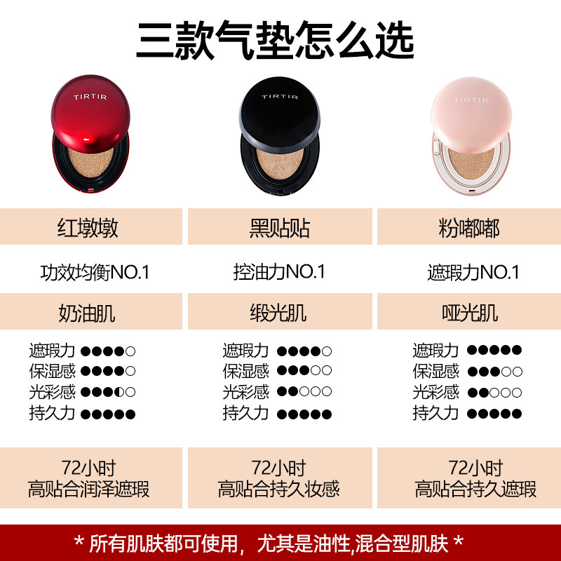 TIRTIR气垫遮瑕持久不脱妆粉底隔离bb霜精华养肤防晒干皮缇乐缇乐,淘宝优惠券,粉丝福利购,淘宝优惠卷
