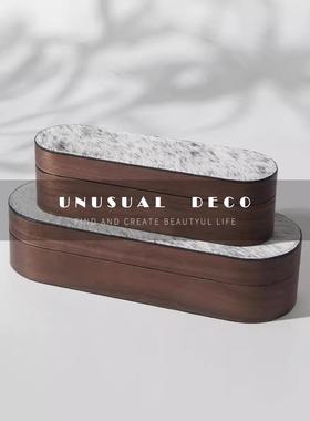 马毛皮质装饰盒首饰盒子摆件