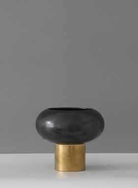 新中式风大厅茶室花艺植物摆件