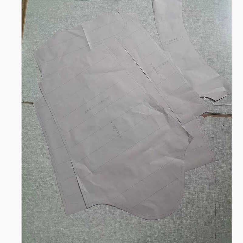 DIY羽绒服工业裁剪样板男短款立领连帽秋冬外套手工纸样 - 图1