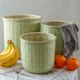 Household storage basket straight barrel kitchen bamboo basket