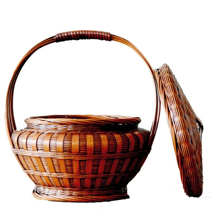 拜神手提篮带盖水果提篮复古结婚喜庆竹提篮鸡蛋提篮儿童提手竹篮,淘宝优惠券,粉丝福利购,淘宝优惠卷