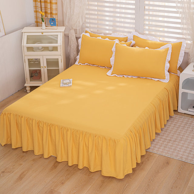 Korean version of bed skirt bed single pillow sleeve beds and anti -slip fixed bed cover protective cover 1.5 meters 1.8 meters mattress