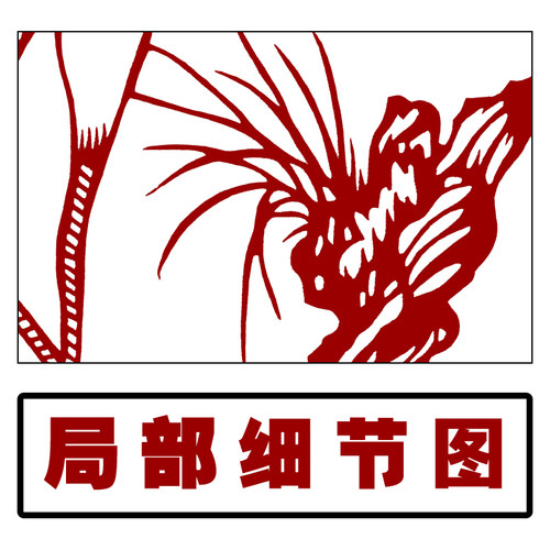 春夏秋冬仙鹤剪纸图案底稿高清纯手工花鸟刻纸素材图样复打印印稿 - 图1