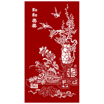 And beauty and beauty cut paper drawings Print bottom draft hand carved paper pattern China Wind country Flowers Bird Window Flower material