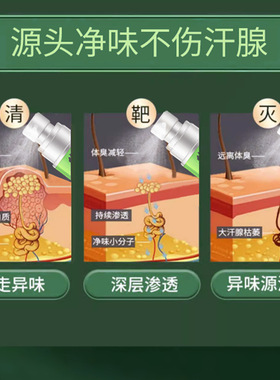 修正止汗露喷雾腋下除臭祛味水